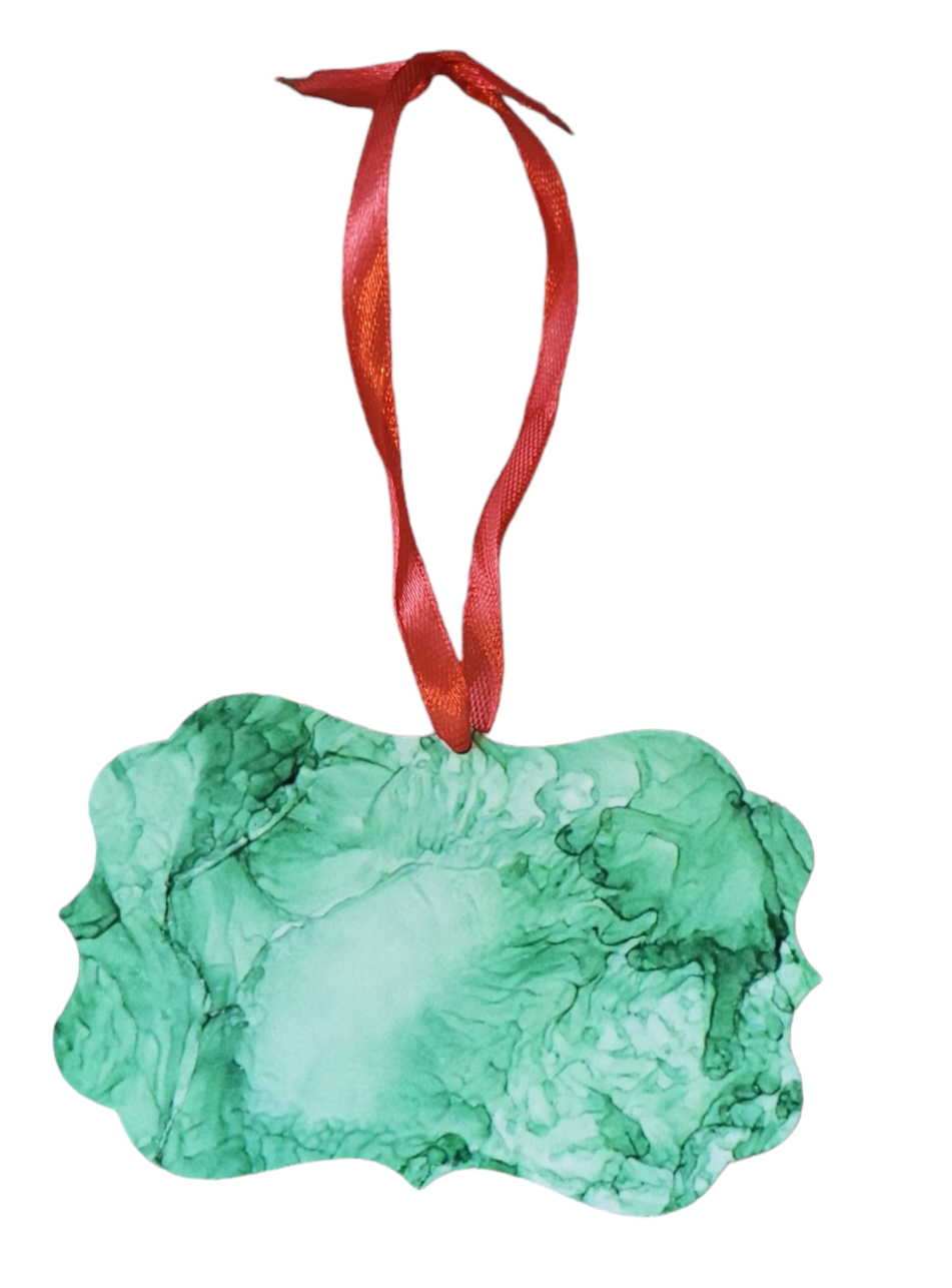 Alcohol Ink Decorative Christmas Ornament