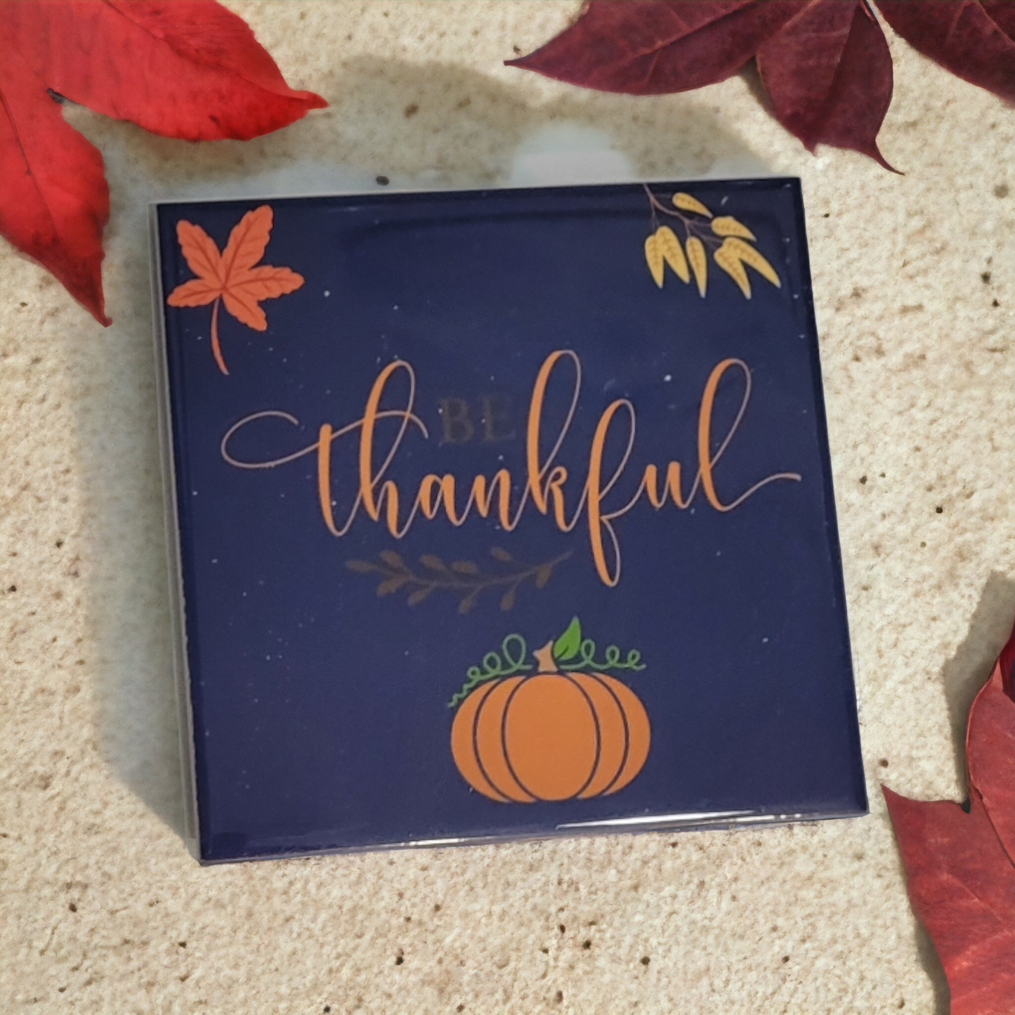 Fall Ceramic Tile Coasters