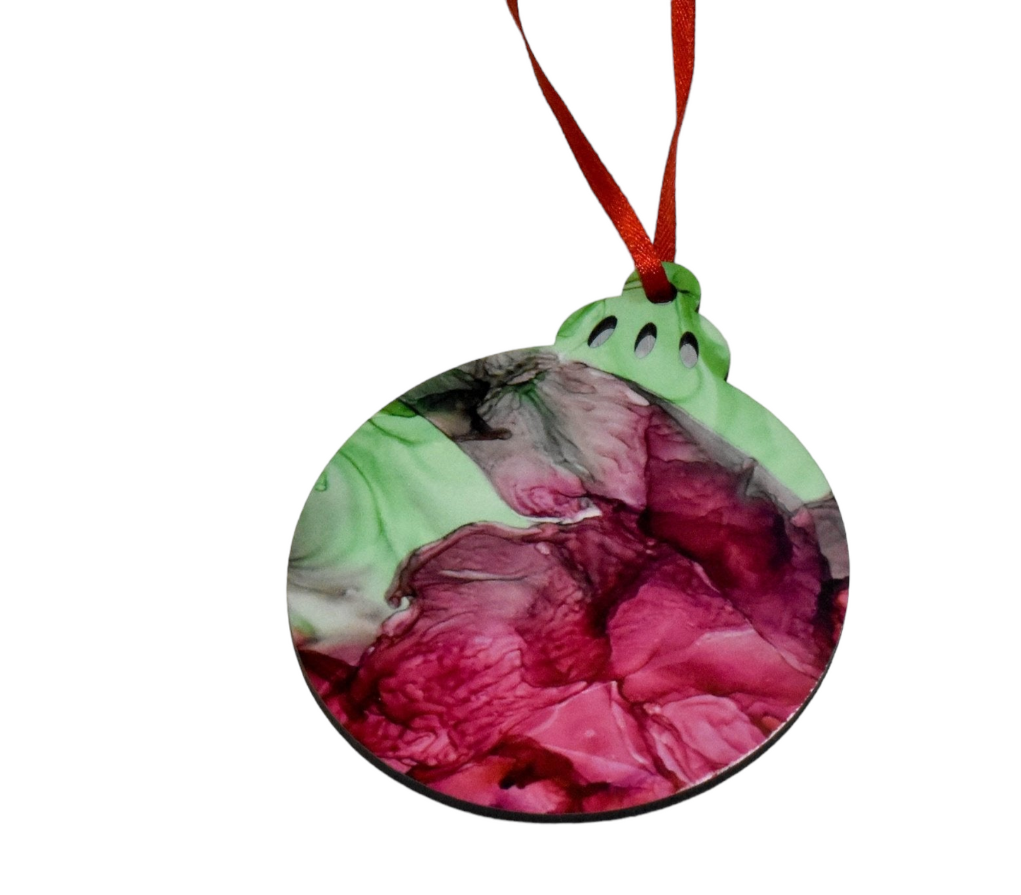 Alcohol Ink Christmas Ornament