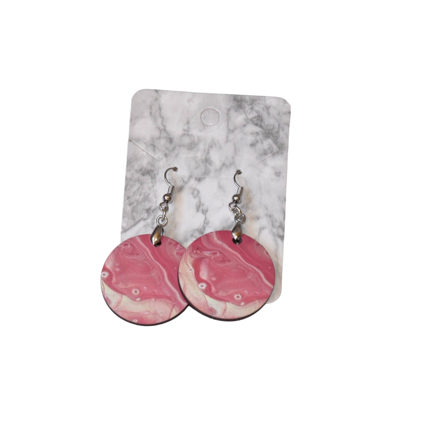 Printed Acrylic Pour Earrings