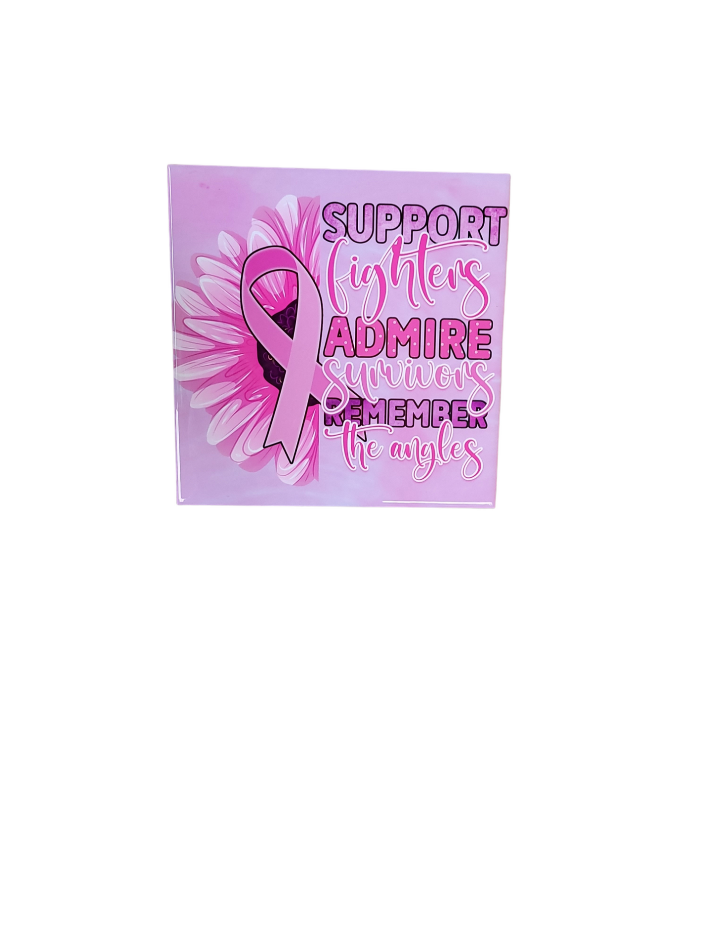 Breast Cancer Awareness Ceramic Tile Plaque