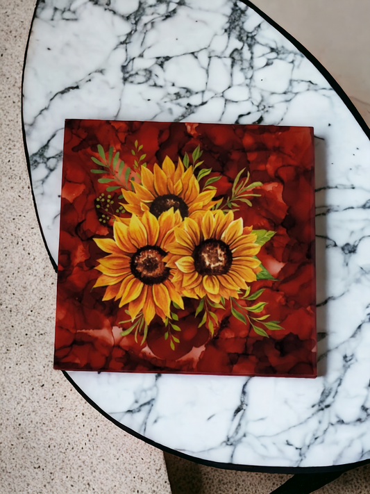 Ceramic Trivet for Hot Dishes/Decorative Tile Display
