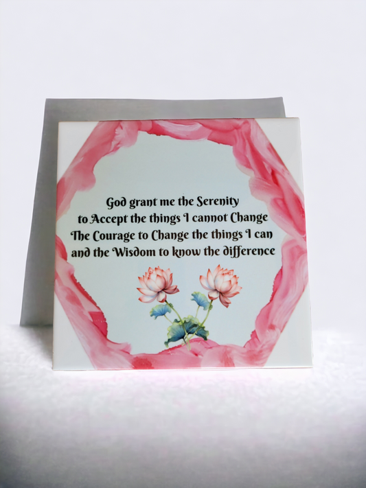 Ceramic Tile Serenity Prayer Plaque