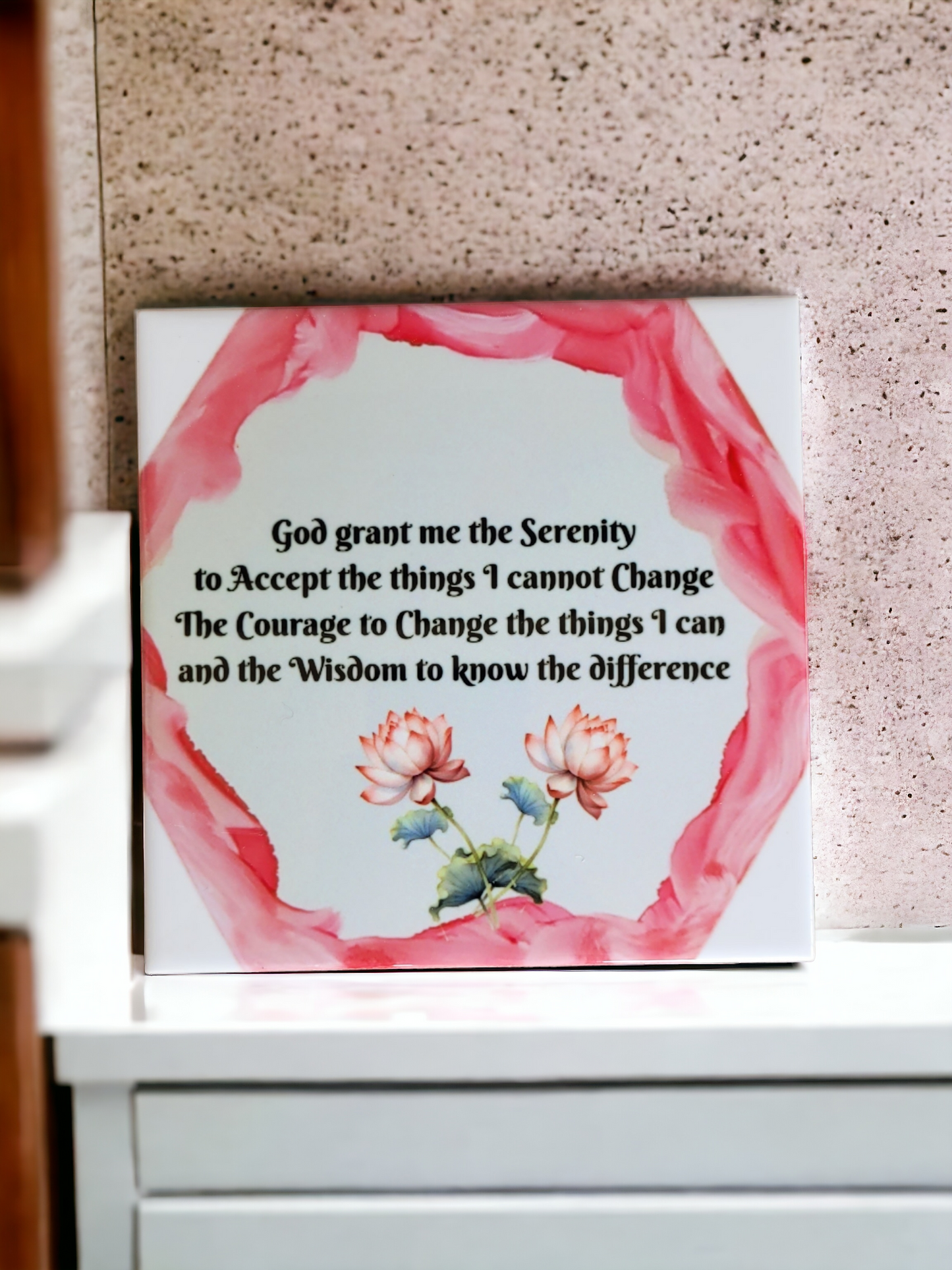 Ceramic Tile Serenity Prayer Plaque