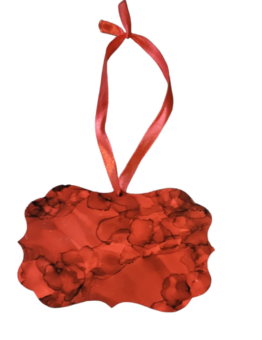 Alcohol Ink Decorative Christmas Ornament