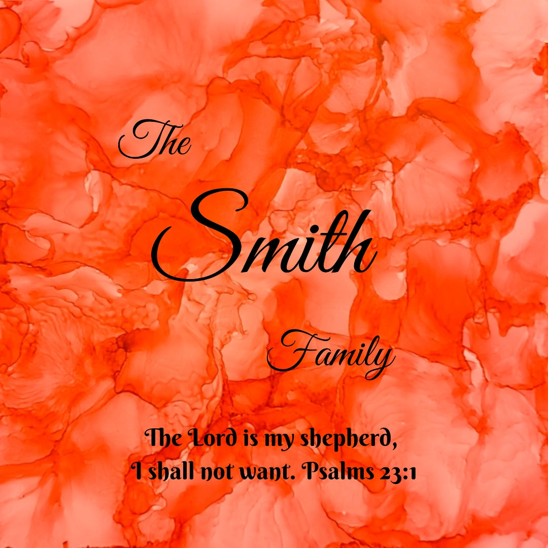 Personalized Family Name and Scripture Art Display