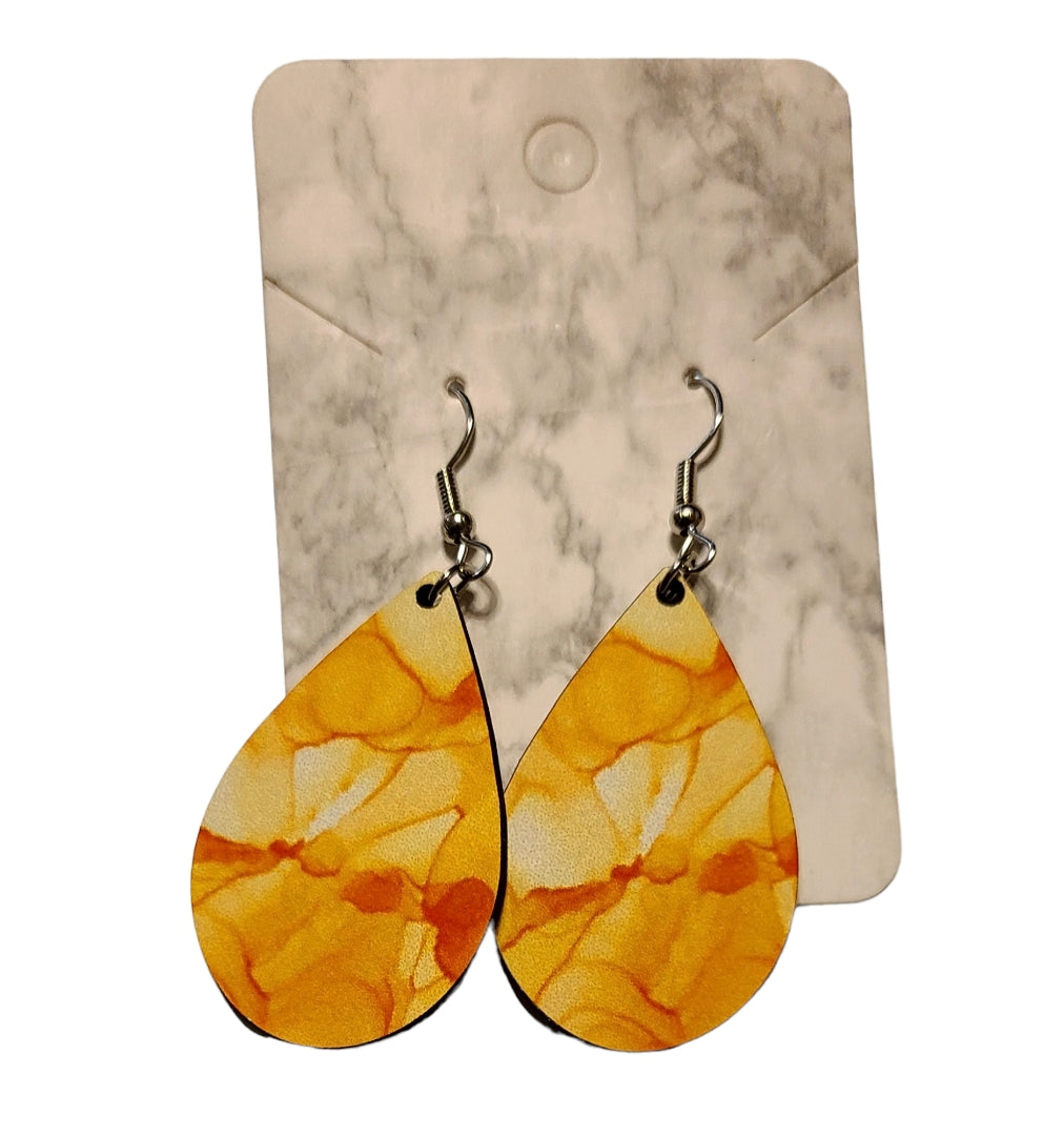 Tear Drop Earrings, Unique Art Design