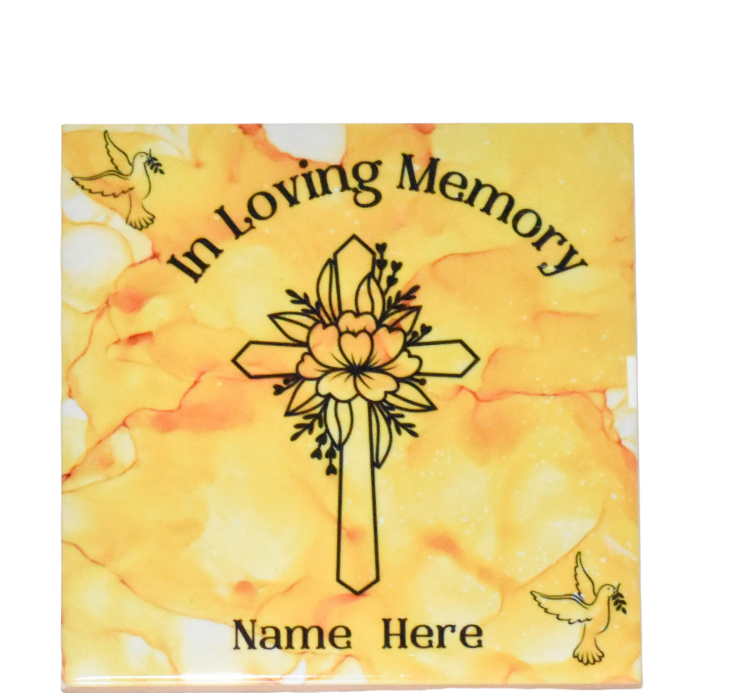 Personalized Dye-Sublimation Alcohol Ink Imprinted Ceramic Tile