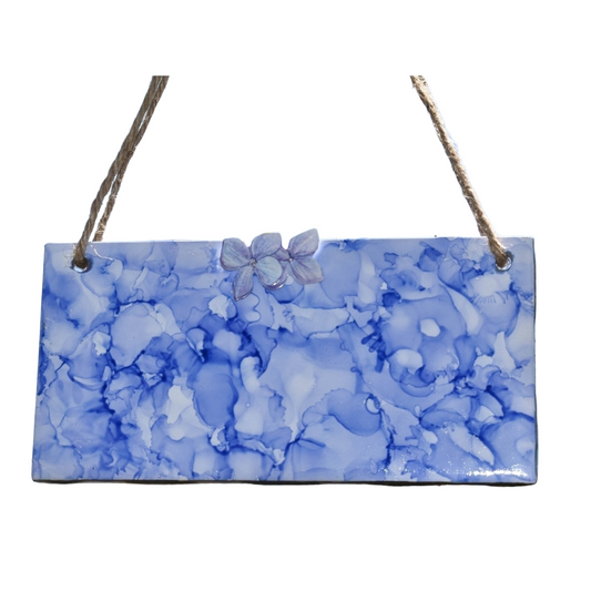 Ceramic Tile Wall Hanging Ceramic with Flower