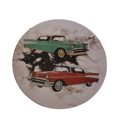 Printed Alcohol Ink and Classic Cars Mouse Pads