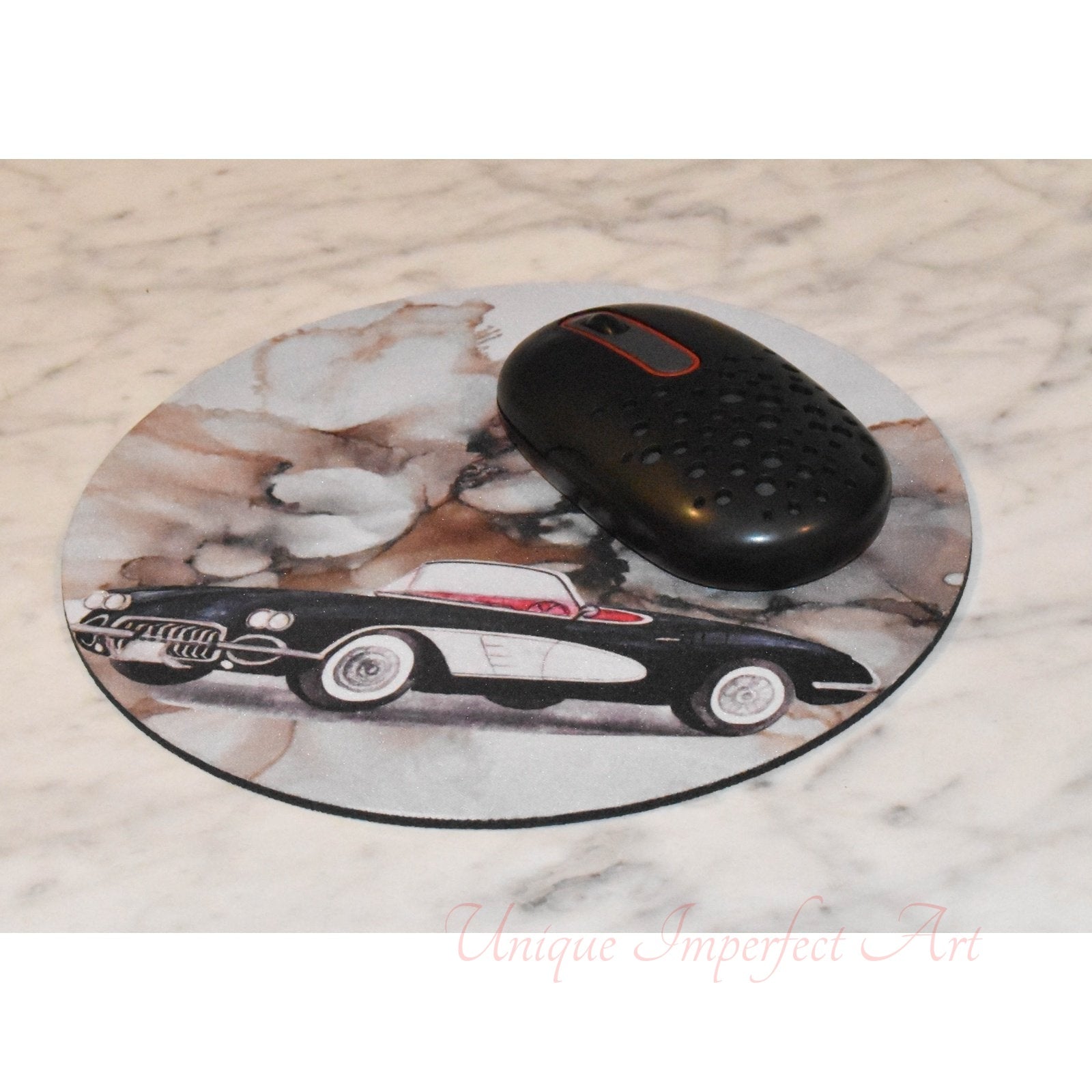 Printed Alcohol Ink and Classic Cars Mouse Pads